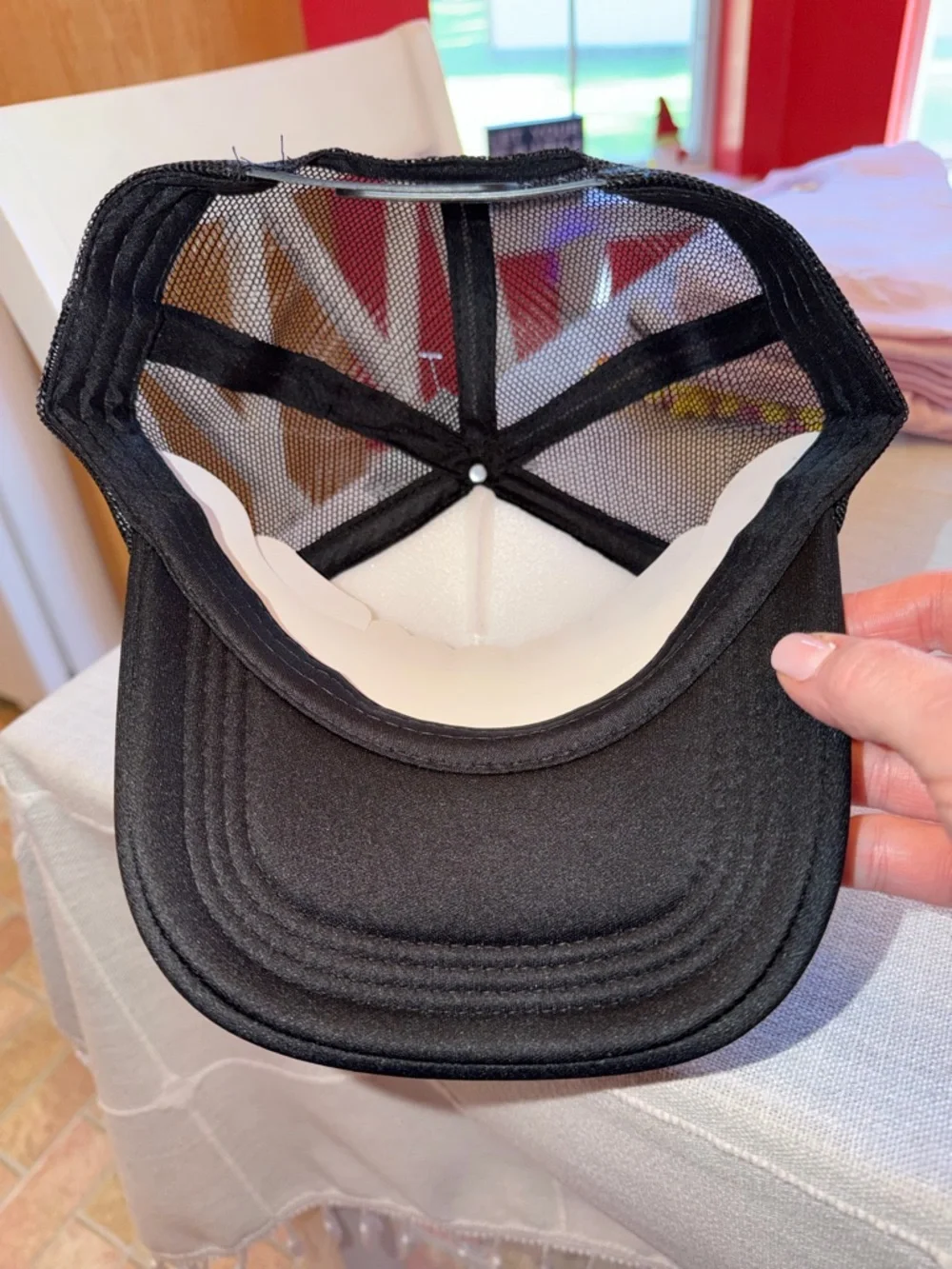 'Go Ask Your Dad' Black & White Trucker Hat. NWT - Picture 3 of 3